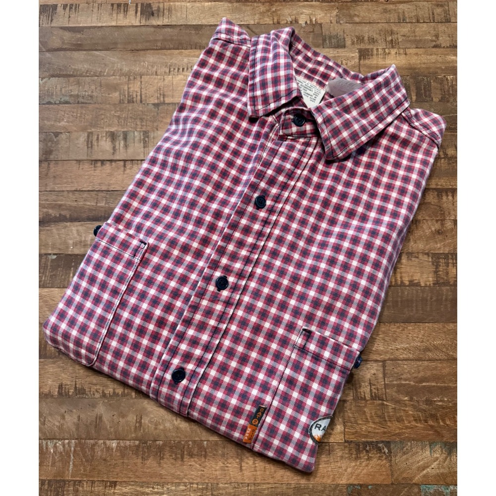 RASCO FR 4XL Long Red Plaid Flame Resistant Work Shirt Protective Clothing